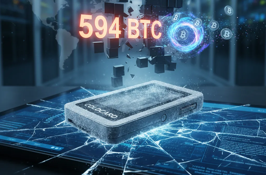 Coldcard-Sicherheitspanne: 594 Bitcoin gestohlen!
